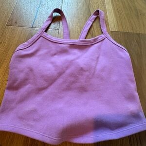 Pink Ribbed Tank Top